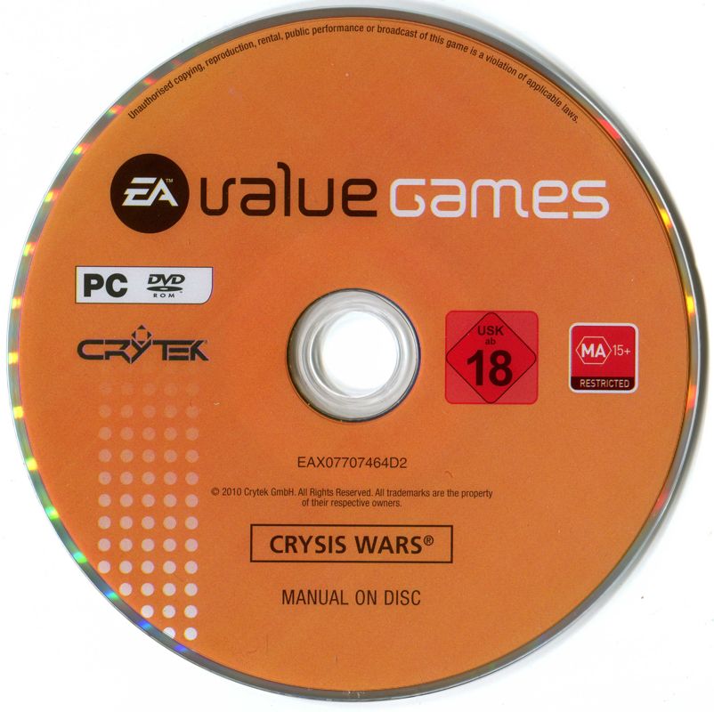 Media for Crysis: Maximum Edition (Windows) (Value Games release): Crysis Wars disc
