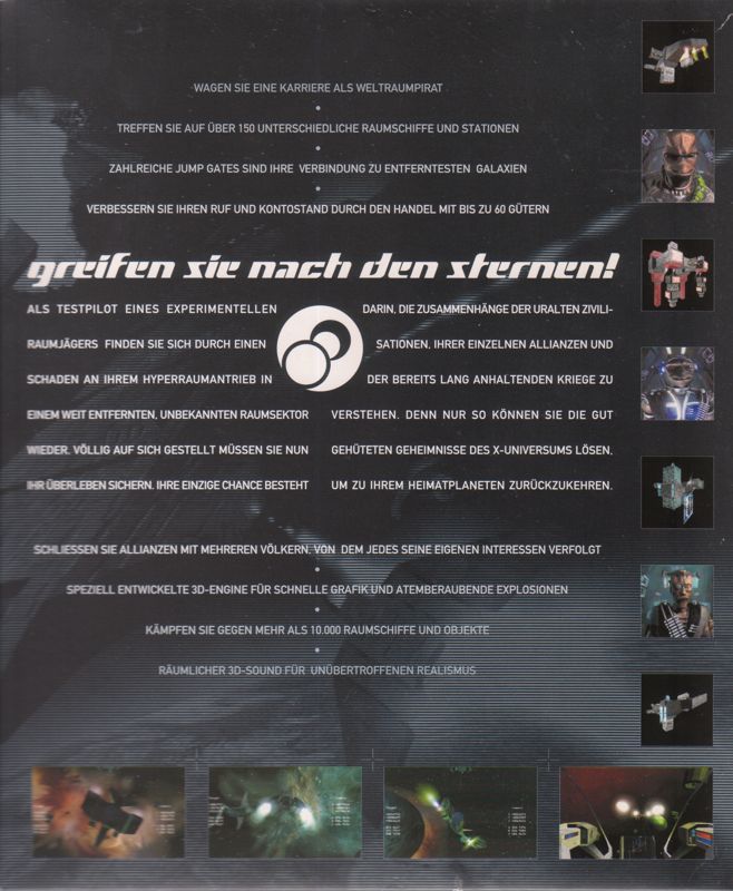Inside Cover for X: Beyond the Frontier (Windows): Right Flap