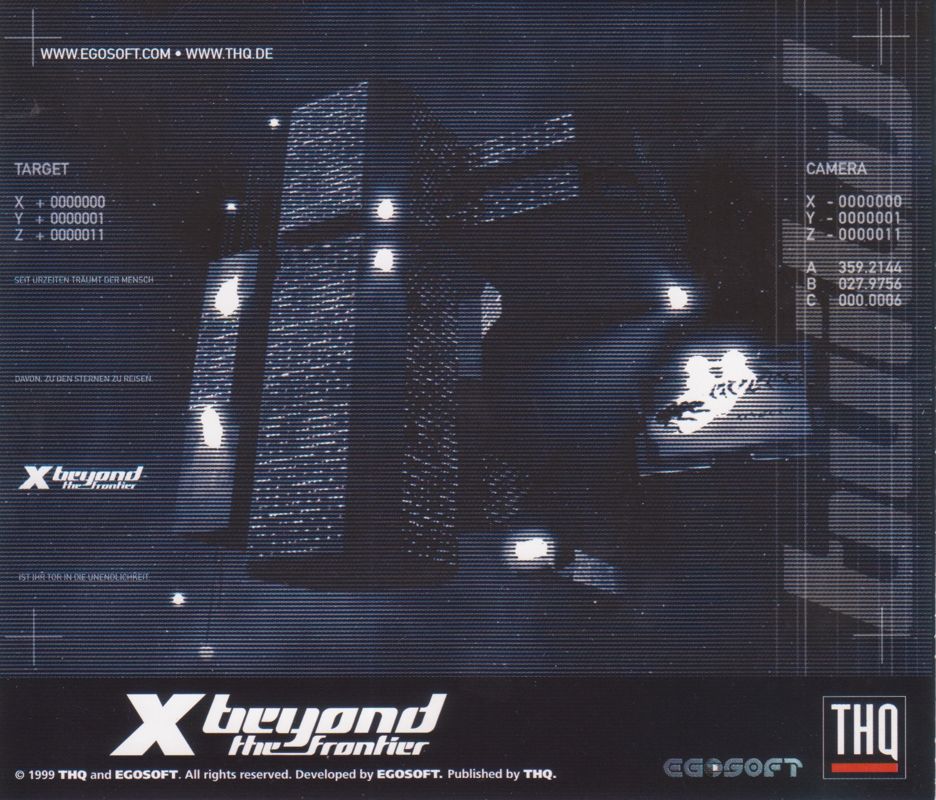 Other for X: Beyond the Frontier (Windows): Jewel Case (Back)