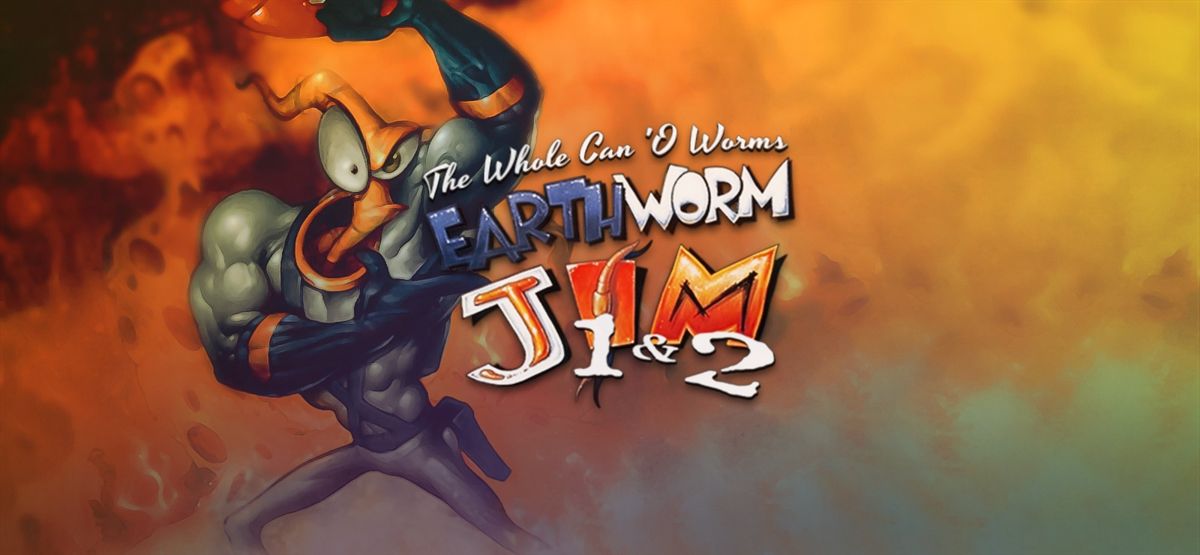 Front Cover for Earthworm Jim 1 & 2: The Whole Can 'O Worms (Macintosh and Windows) (GOG.com release): 2014 cover
