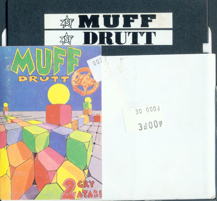 Media for Muff / Drutt (Atari 8-bit) (5.25" disk release): Sleeve Front + Media