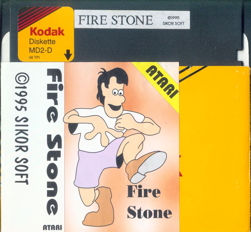 Media for Fire Stone (Atari 8-bit) (5.25" disk release - alternate): Sleeve Front + Media