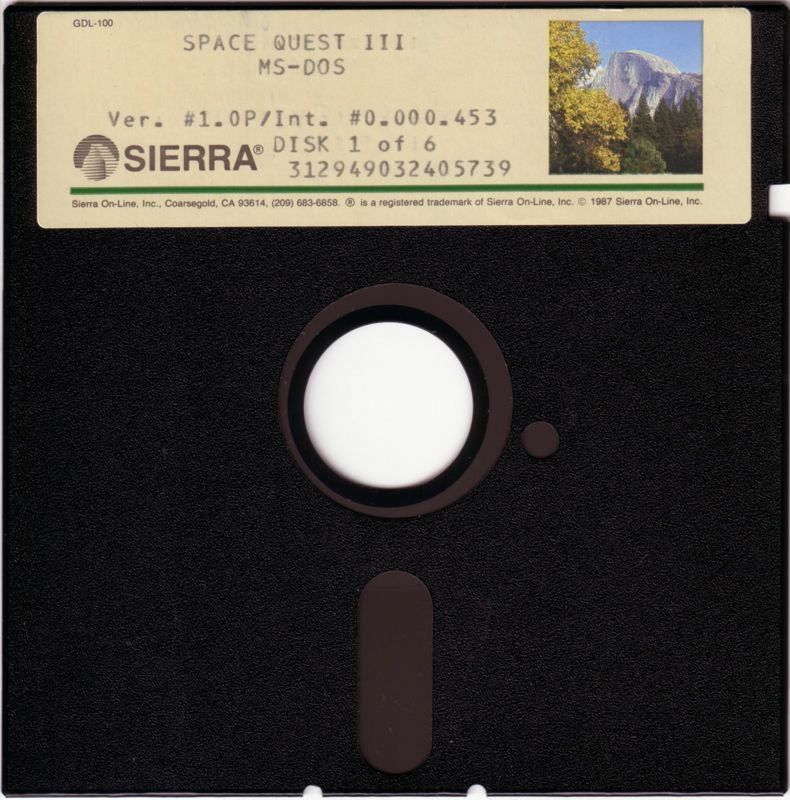 Media for Space Quest III: The Pirates of Pestulon (DOS): 5.25" Disk 1/6