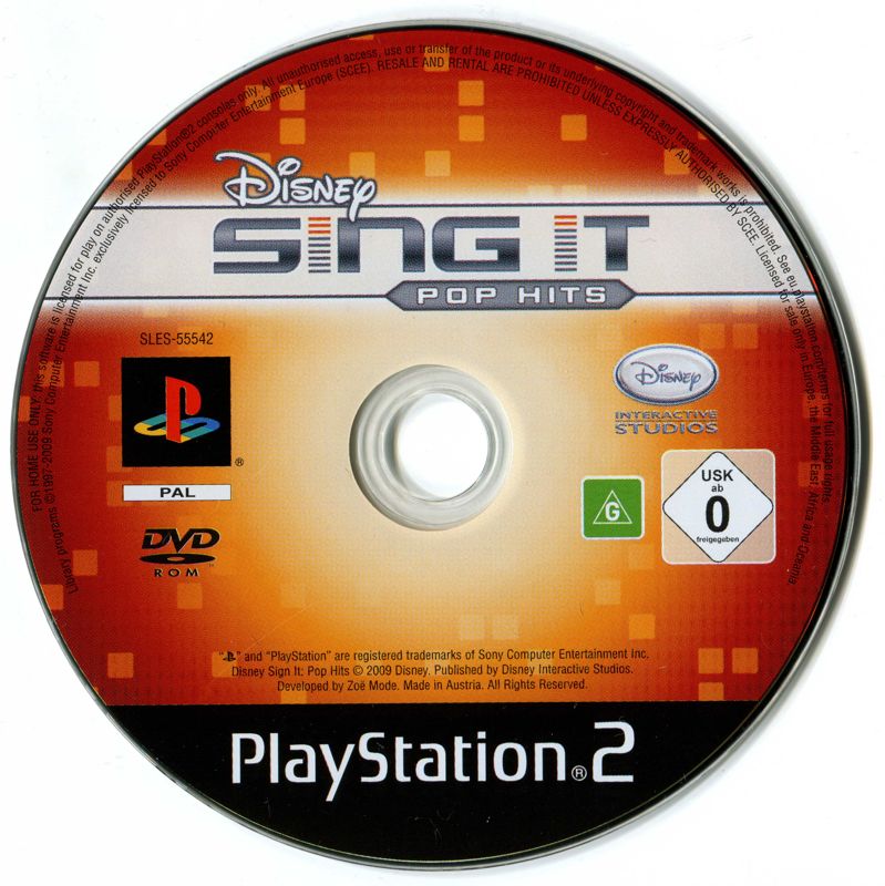 Media for Disney Sing It: Pop Hits (PlayStation 2)