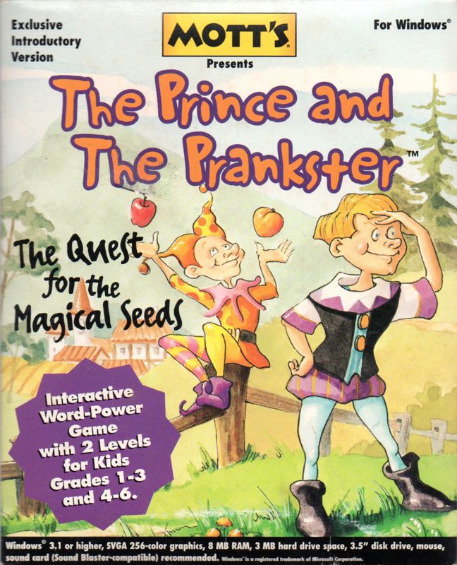 Front Cover for Mott's Presents The Prince and the Prankster: The Quest for the Magical Seeds (Windows 16-bit)