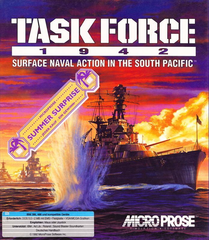 Front Cover for Task Force 1942 (DOS) (Microprose Summer Surprise included)