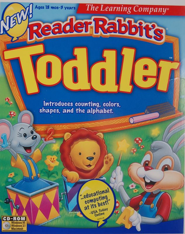 Front Cover for Reader Rabbit's Toddler (Macintosh and Windows and Windows 3.x) (Version 1.02)