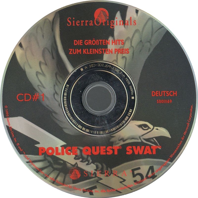 Media for Daryl F. Gates' Police Quest: SWAT (Windows and Windows 3.x) (Sierra Originals): Disc 1