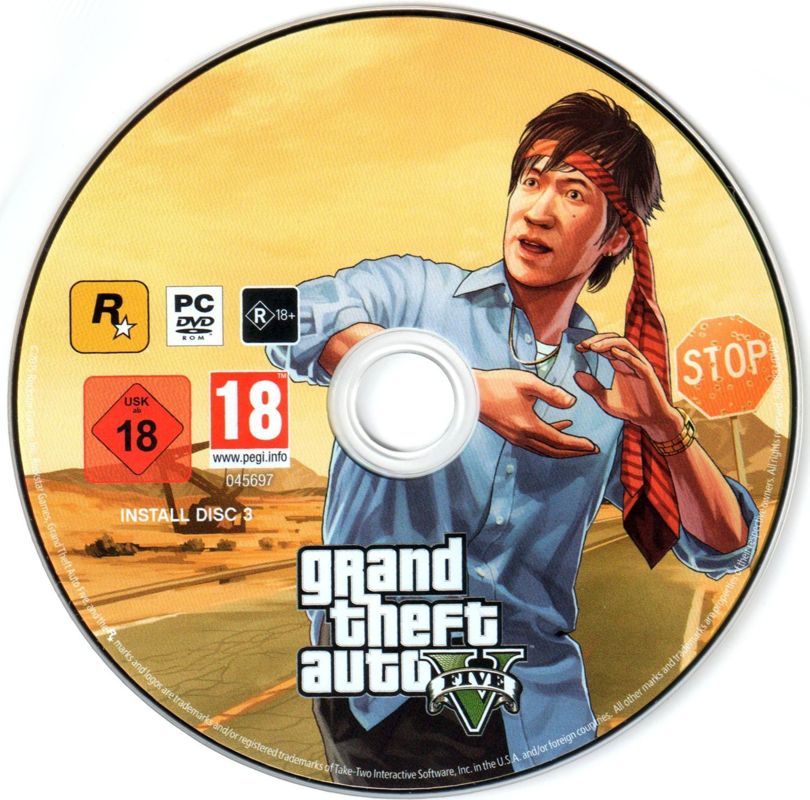 Media for Grand Theft Auto V (Windows): Disc 3/7