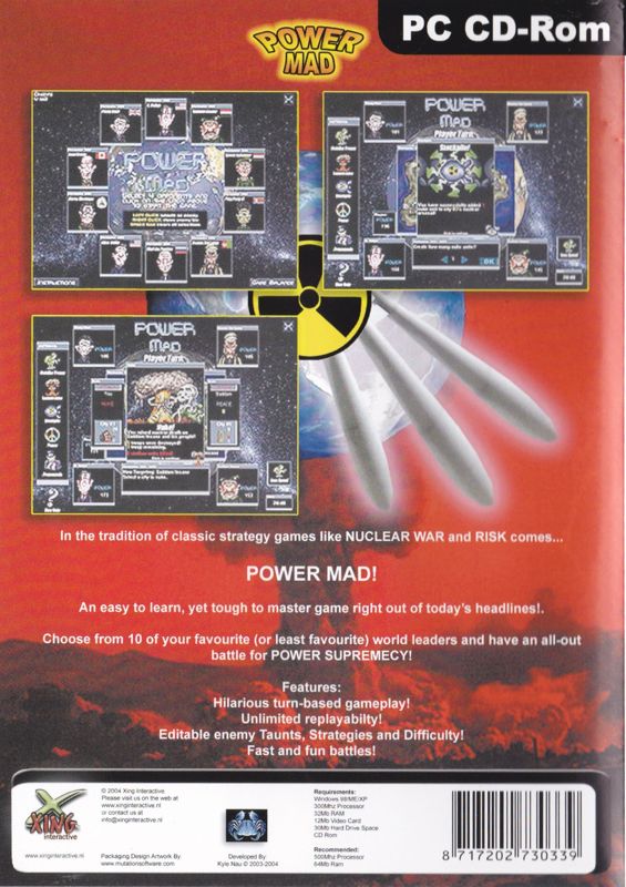 Back Cover for Power Mad (Windows)
