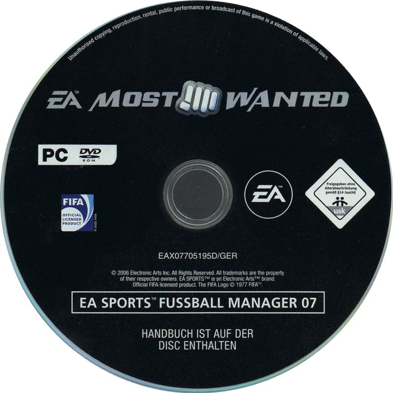 Media for FIFA Manager 07 (Windows) (EA Most Wanted release)