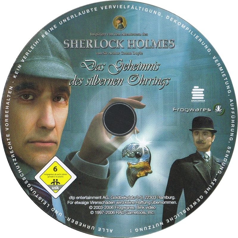 Media for Sherlock Holmes: Secret of the Silver Earring (Windows) (Software Pyramide release)