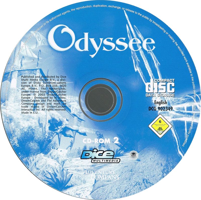 Media for Odyssey: The Search for Ulysses (Windows) (Dice Multimedia budget release): Disc 2/2