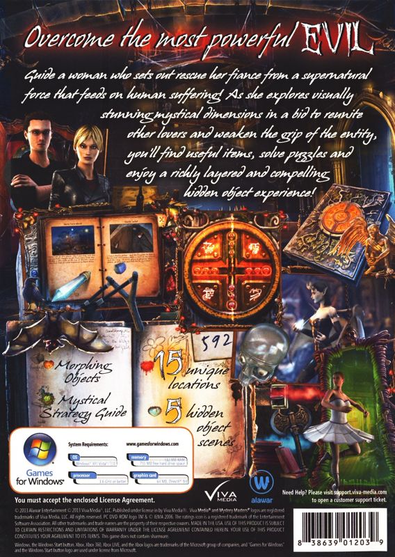 Back Cover for Sacra Terra: Kiss of Death (Collector's Edition) (Windows)