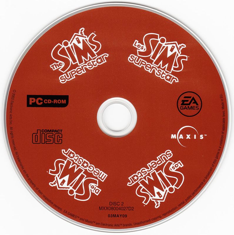 Media for The Sims: Superstar (Windows): Disc 2/2