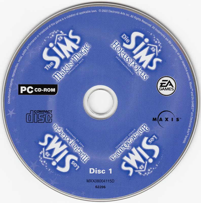Media for The Sims: Makin' Magic (Windows): Disc 1/2