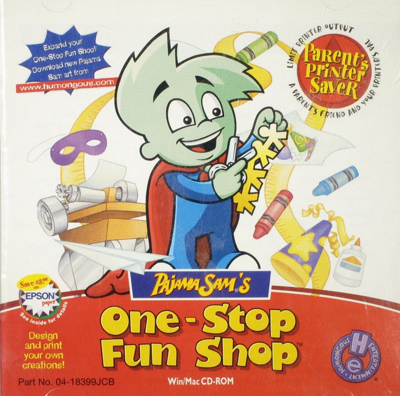 Front Cover for Pajama Sam's One Stop Fun Shop (Macintosh and Windows)