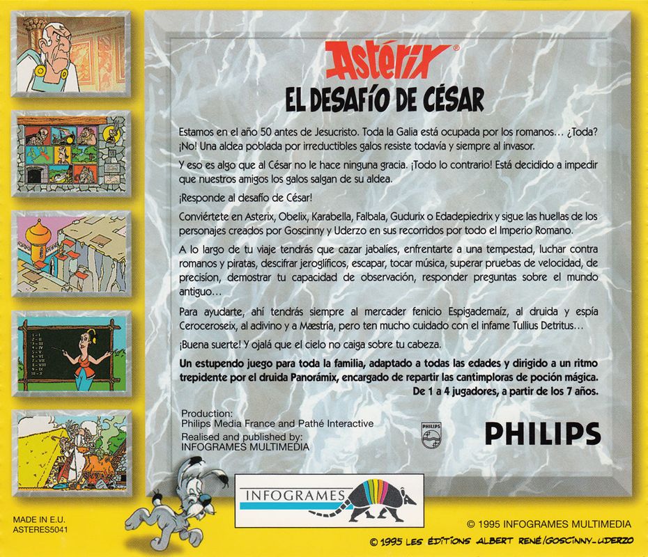 Other for Astérix: Caesar's Challenge (DOS): Jewel Case - Back