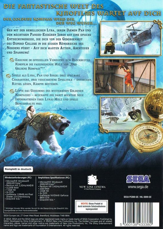 Back Cover for The Golden Compass (Windows)