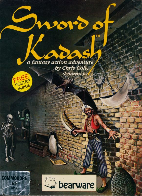 Front Cover for Sword of Kadash (Commodore 64) (Top/Bottom Opener Box)