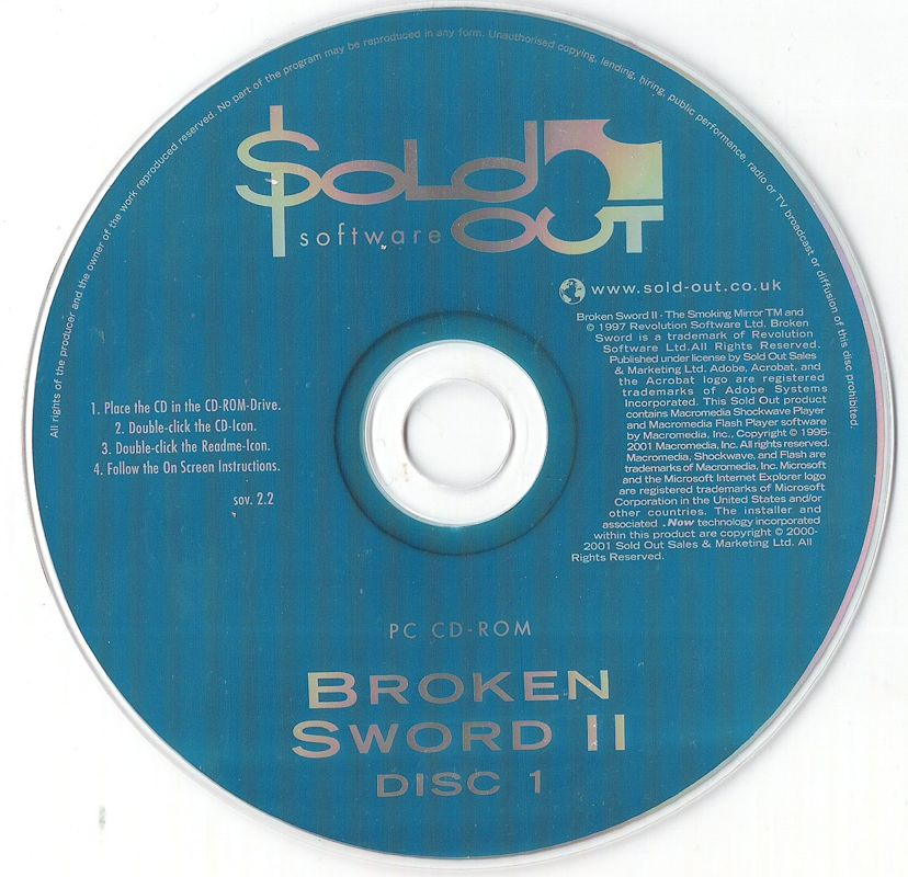 Media for Broken Sword: The Smoking Mirror (Windows) (Alternate Sold Out Software release): Disc 1