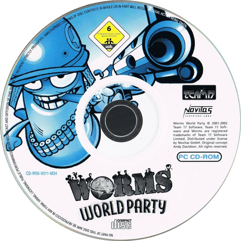 Worms World Party cover or packaging material - MobyGames