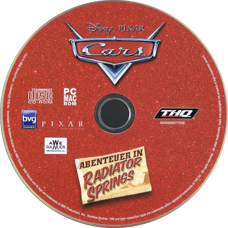 Media for Disney•Pixar Cars: Radiator Springs Adventures (Macintosh and Windows)