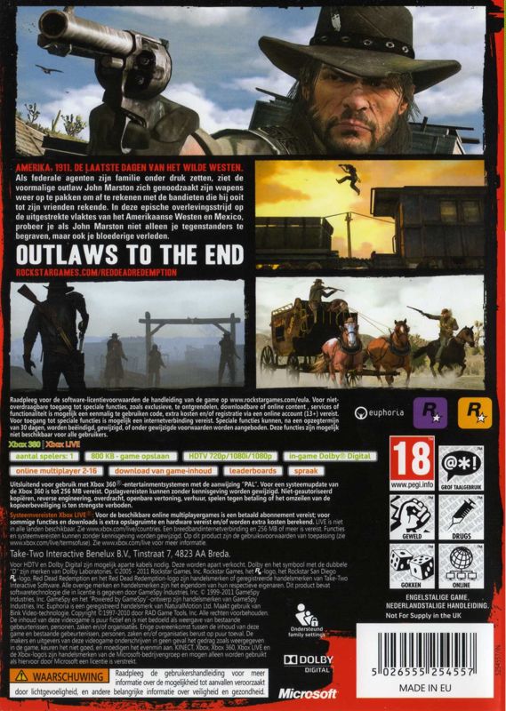 Red Dead Redemption cover or packaging material - MobyGames