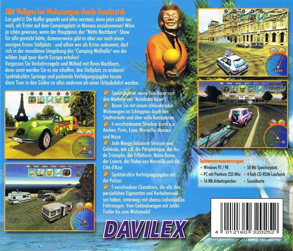 Back Cover for Urlaubs Raser (Windows) (Budget release)