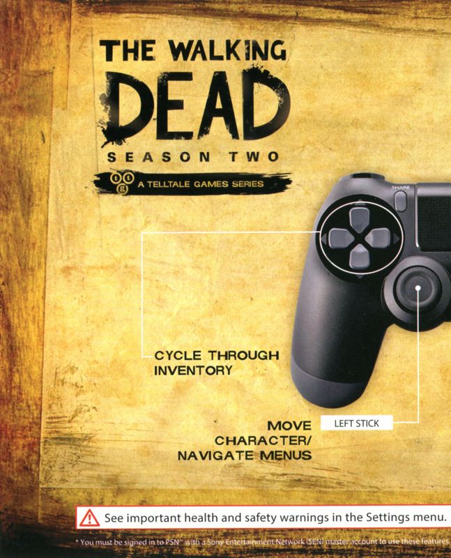 Inside Cover for The Walking Dead: Season Two (PlayStation 4): Left Inlay