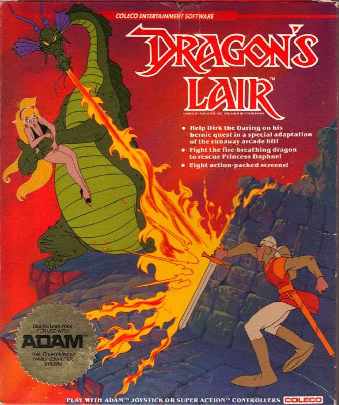 Front Cover for Dragon's Lair (Coleco Adam)