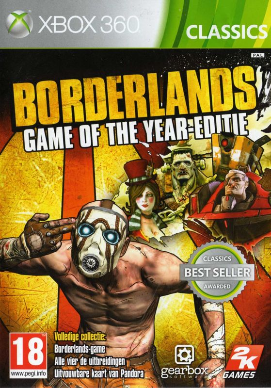 Front Cover for Borderlands: Game of the Year Edition (Xbox 360) (Classics release)