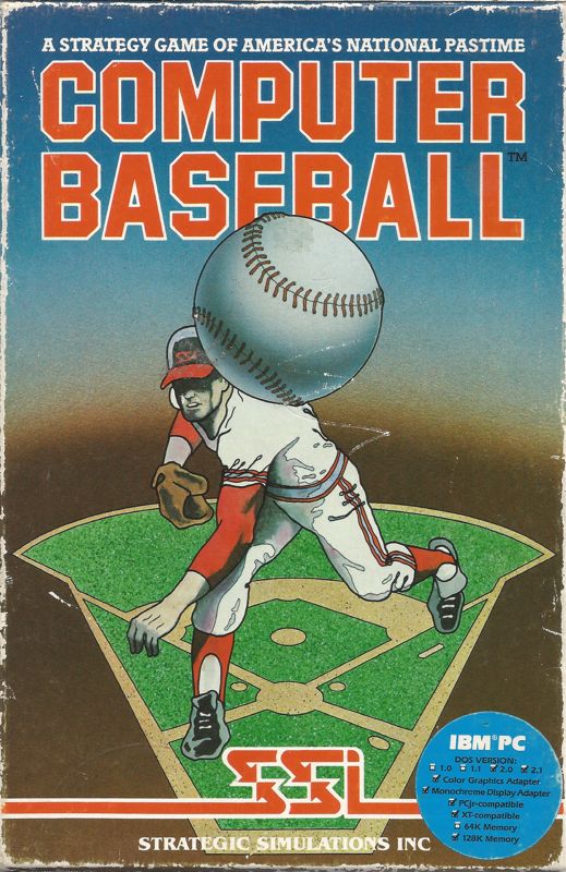 Front Cover for Computer Baseball (DOS) (Version 1.1)