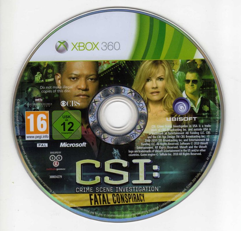Media for CSI: Crime Scene Investigation - Fatal Conspiracy (Xbox 360)