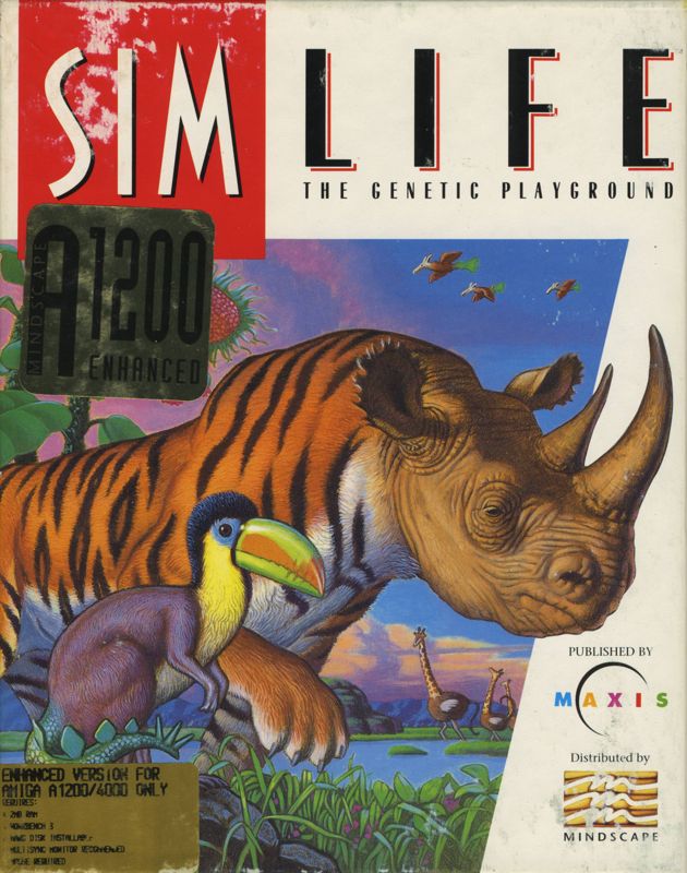 Front Cover for SimLife (Amiga) (A1200 enhanced version)