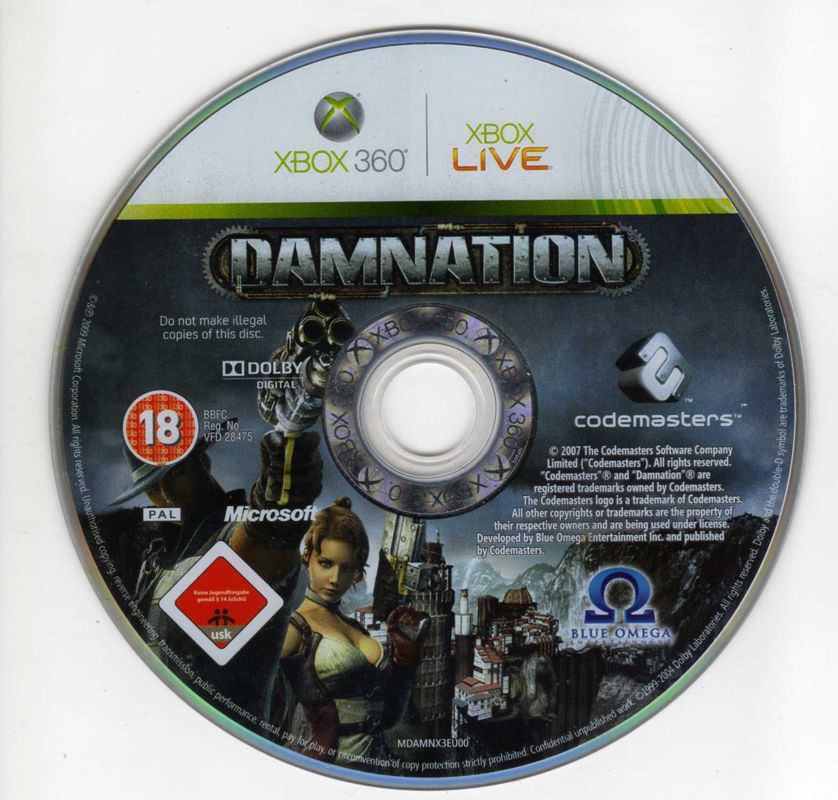 Damnation cover or packaging material - MobyGames