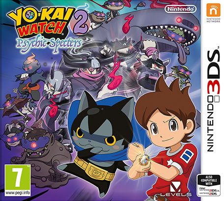 Front Cover for Yo-kai Watch 2: Psychic Specters (Nintendo 3DS) (download release)