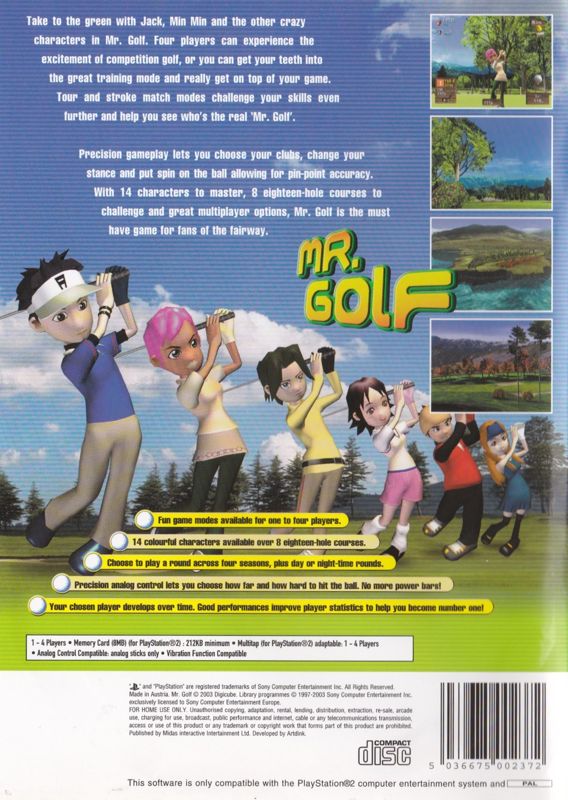 Front Cover for Mr. Golf (PlayStation 2)