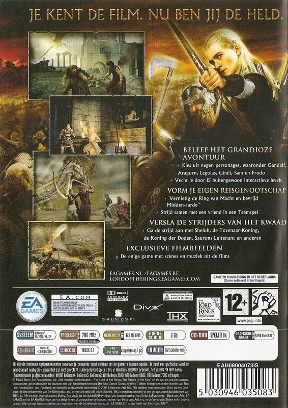 Back Cover for The Lord of the Rings: The Return of the King (Windows)