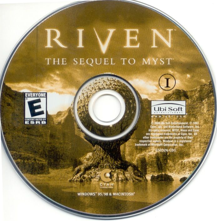 Media for Riven: The Sequel to Myst (Macintosh and Windows) (Ubi Soft CD-ROM release (2000)): Disc 1/5