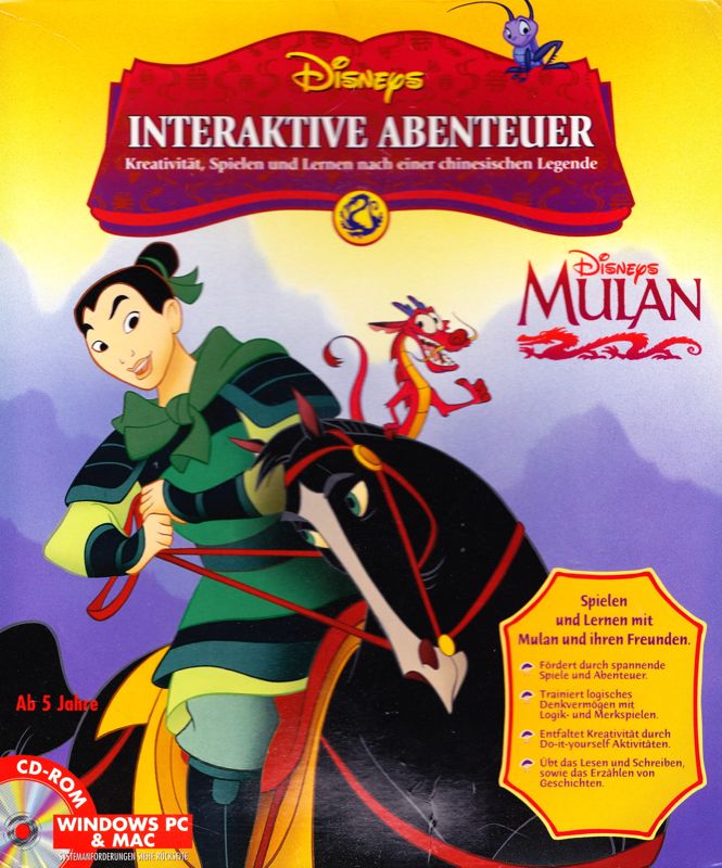 Mulan Disney 1998 PC Cd-Rom MAC in Portuguese Rare story