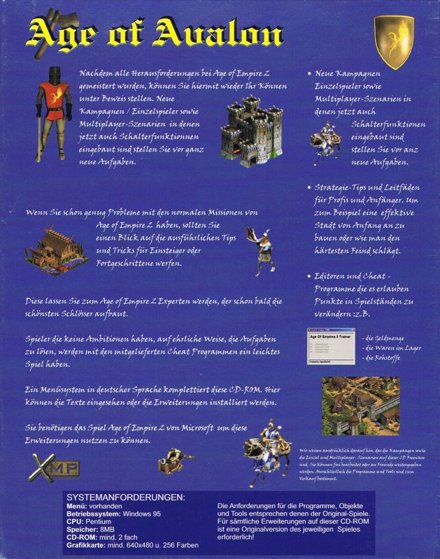 Back Cover for Age of Avalon (Windows)