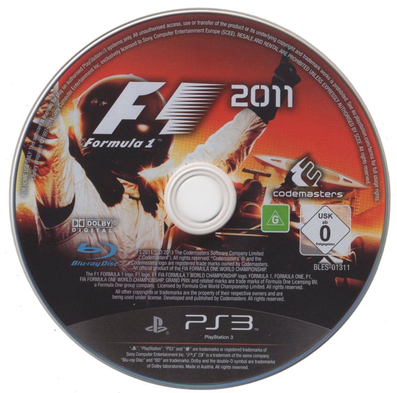 Media for F1 2011 (PlayStation 3) (Nordic Edition)