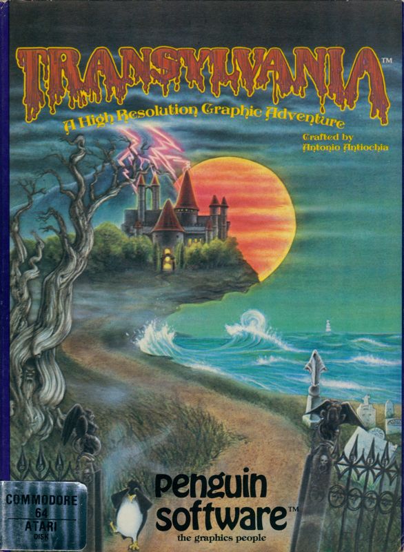 Front Cover for Transylvania (Atari 8-bit and Commodore 64) (Slipcase Box)