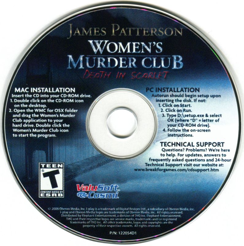 Media for James Patterson: Women's Murder Club - Death in Scarlet (Macintosh and Windows)