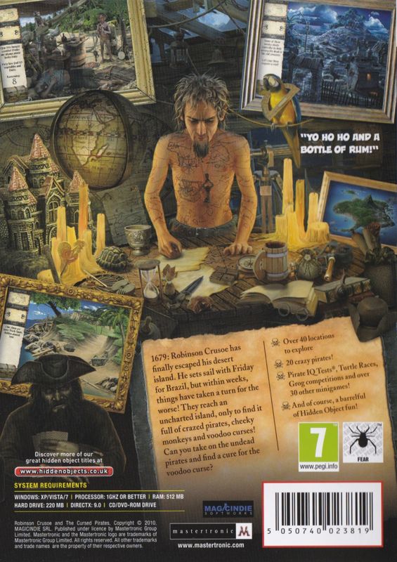 Back Cover for Robinson Crusoe and the Cursed Pirates (Windows)