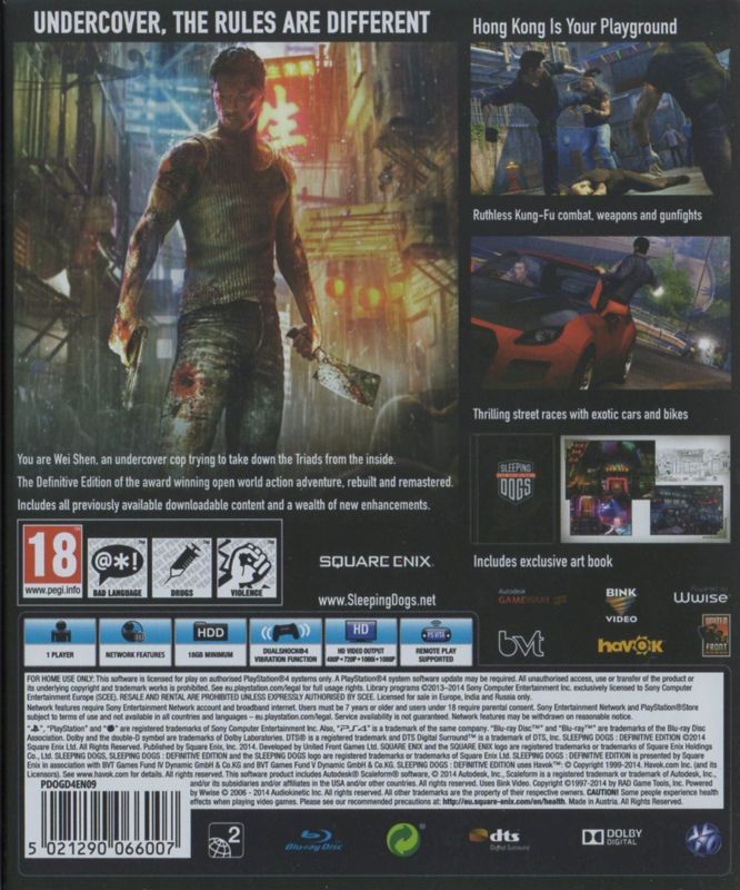 Sleeping Dogs Definitive Edition PS4