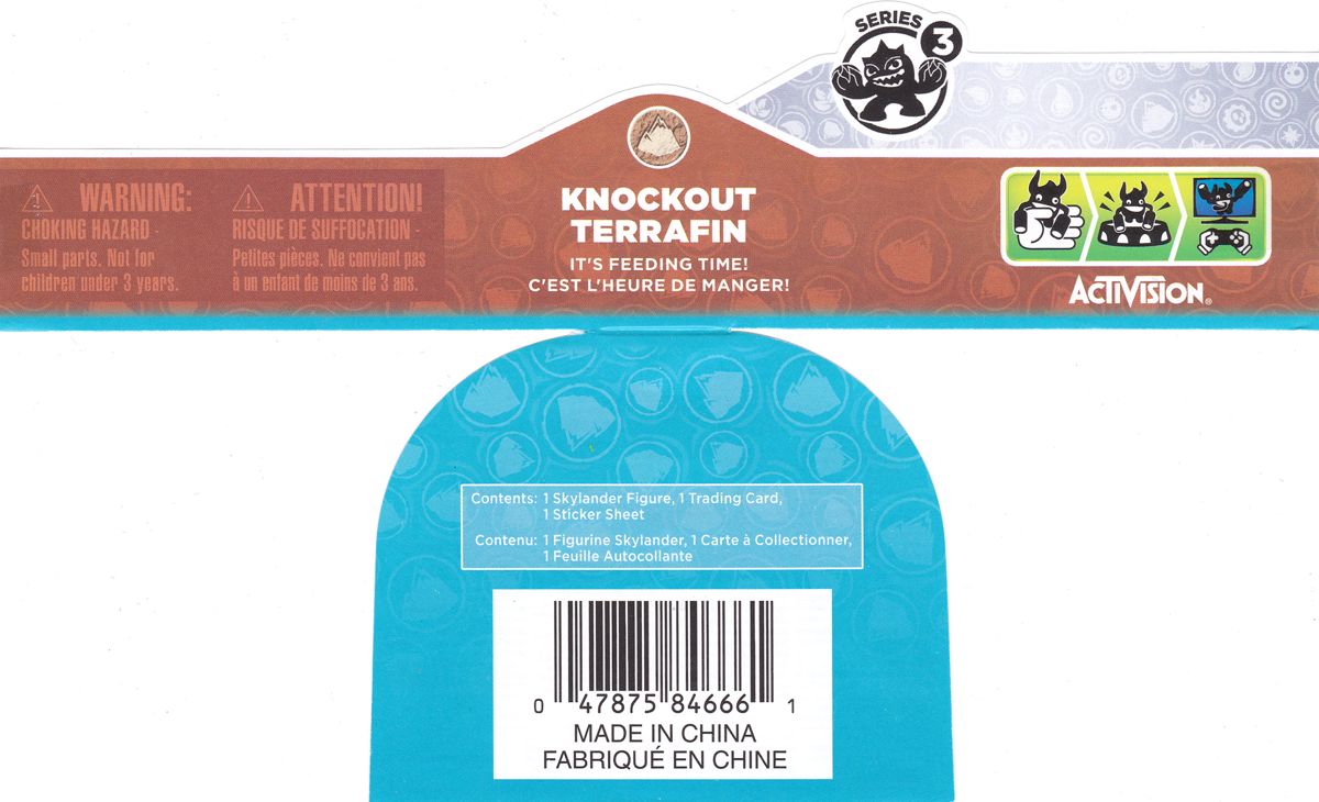 Other for Skylanders: Swap Force - Knockout Terrafin (Series 3) (Nintendo 3DS and PlayStation 3 and PlayStation 4 and Wii and Wii U and Xbox 360 and Xbox One): Product Label