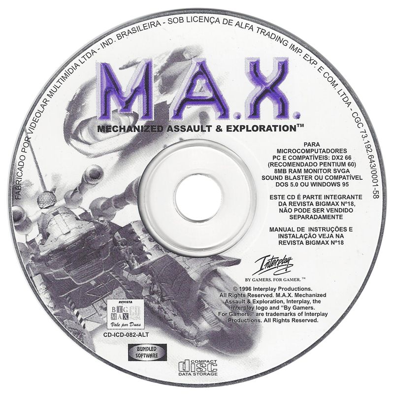 Media for M.A.X.: Mechanized Assault & Exploration (DOS and Windows) (Big Max N° 18 covermount)