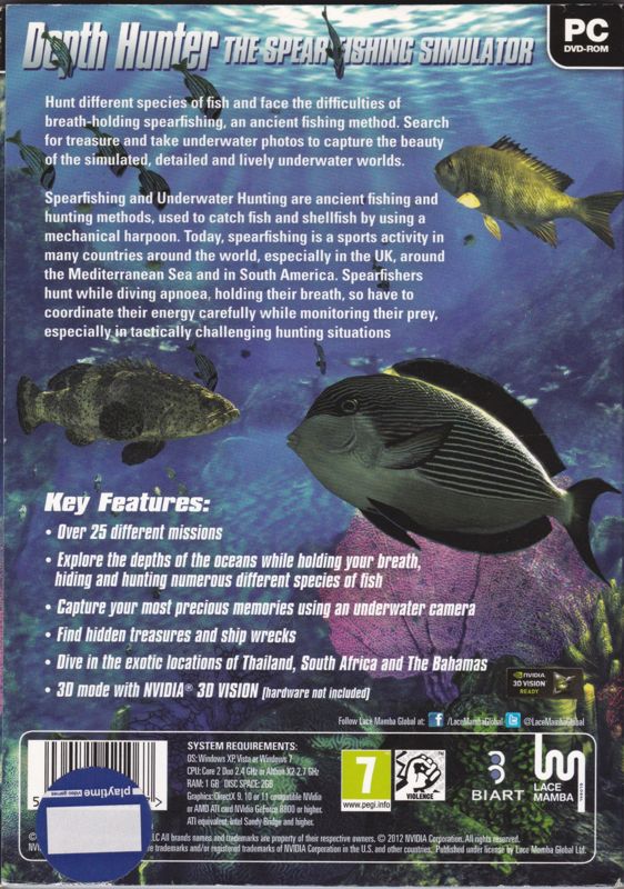 Back Cover for Depth Hunter: The Spearfishing Simulator (Windows)